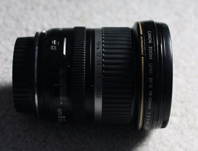 Canon EF-S Ultrasonic zoom lens 10-22mm