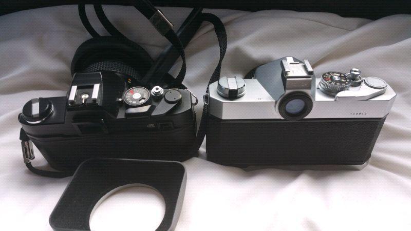 Konica x2 film camera with lenses