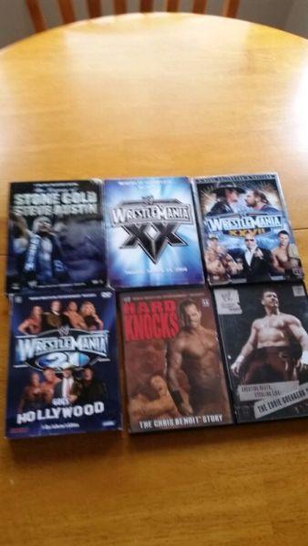 Assorted WWE wrestling dvds