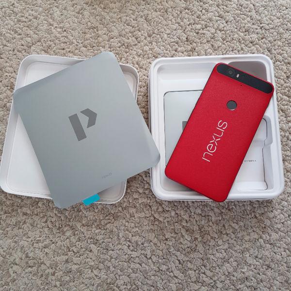 Nexus 6p with Dbrand Skin, case and box. Like new condition