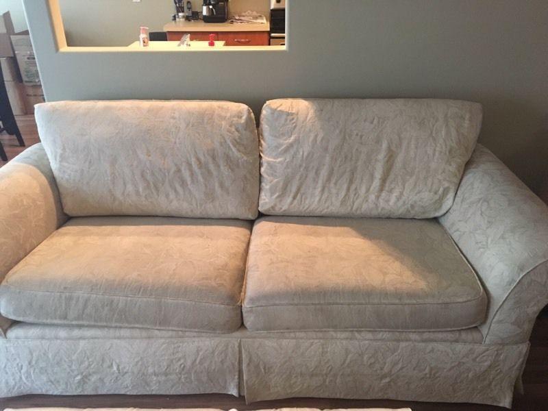 Couch, love seat, ottoman, and fainting couch