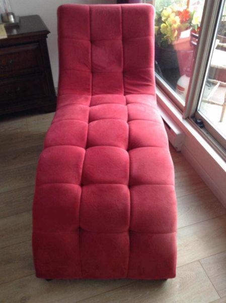 Suede Chaise lounge