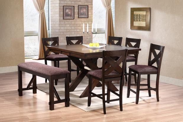 BISTRO TABLE WITH 4 CHAIRS AND 4 FOOT BENCH