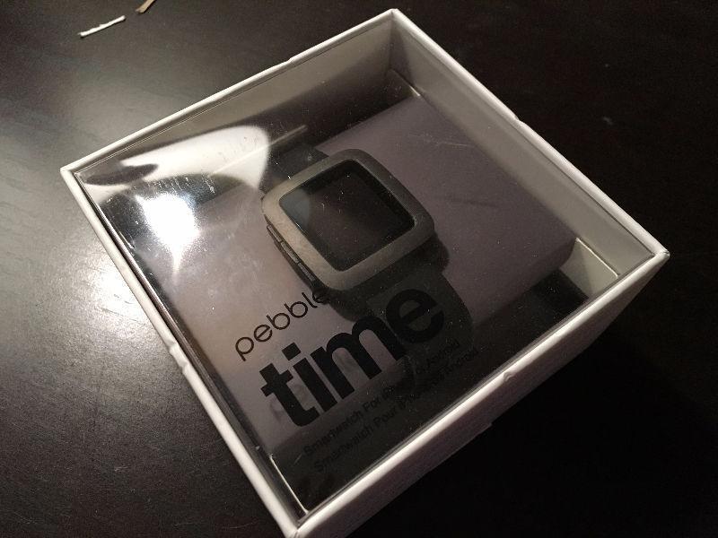 Pebble Time Smartwatch - Lightly used, as new