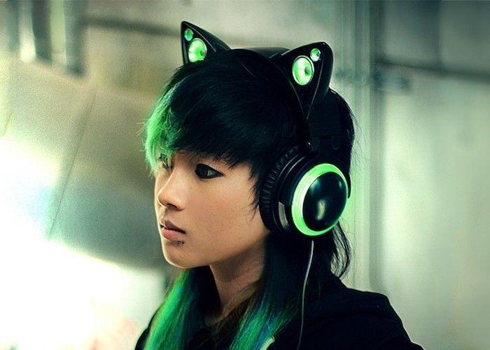Axent Wear Cat Ear Headphones (GREEN) by Brookstone