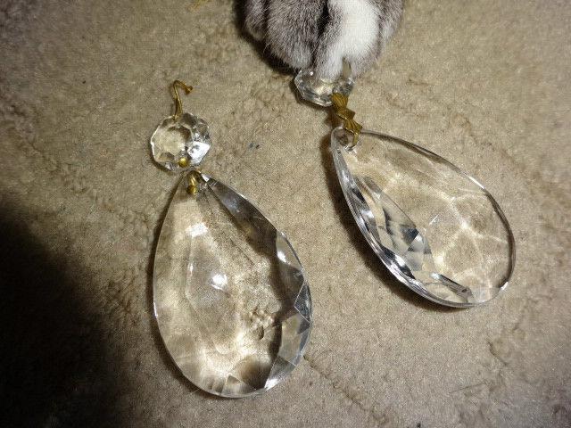 Crystal glass Drops , large , assortment,for lamps, shapes
