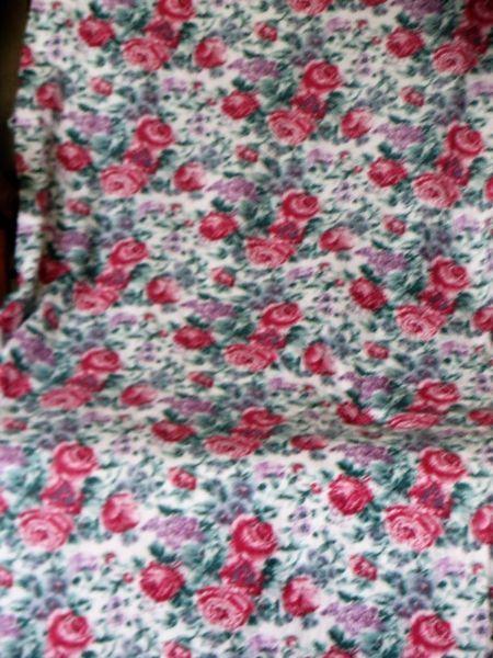 almost 6 yards floral flannel