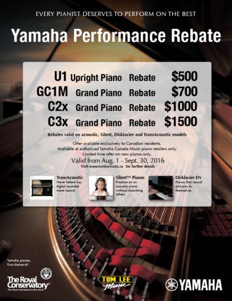Yamaha Performance Rebates Available Until September 30
