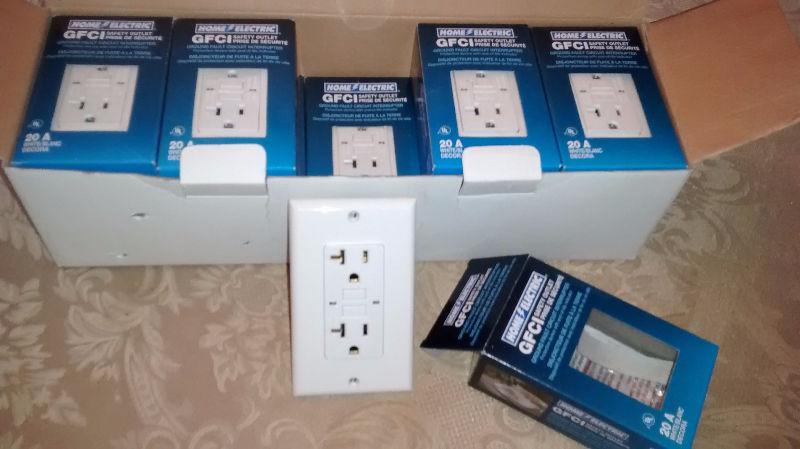 GFCI 20 Amp receptacles with face plates