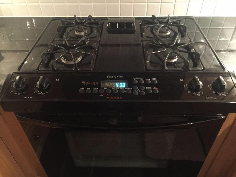 Whirlpool Gold Black Gas Stove