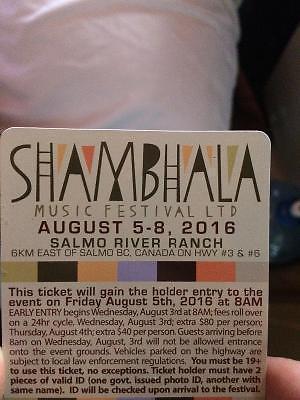 One hard copy shambhala ticket