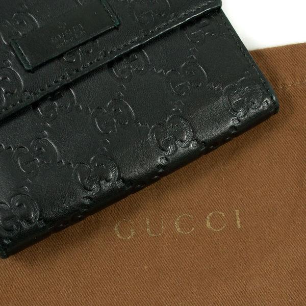 Authentic Gucci Guccissmia Leather Trifold Wallet