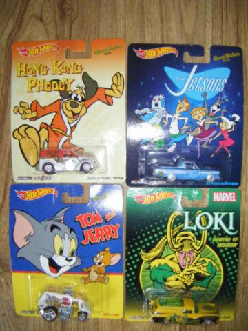 4 collectible hotwheels for sale