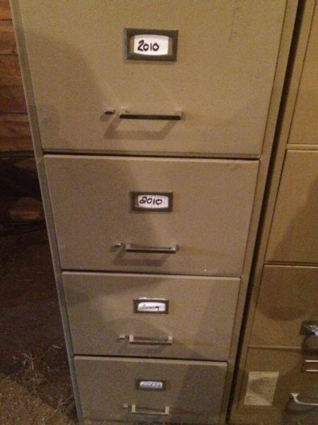 Two-4 drawer file cabinets