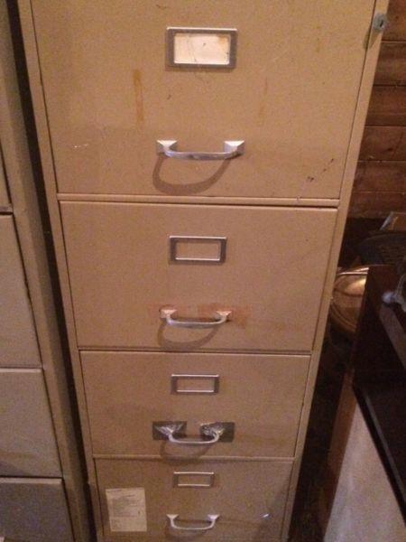 Two-4 drawer file cabinets