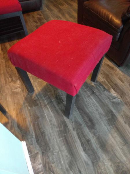 Red ottoman/side table