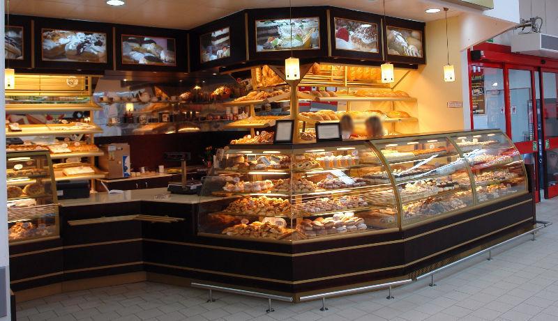 Full line of display cases, pastry bakery gelato deli meat fish