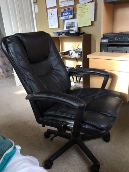 Leather computer chair