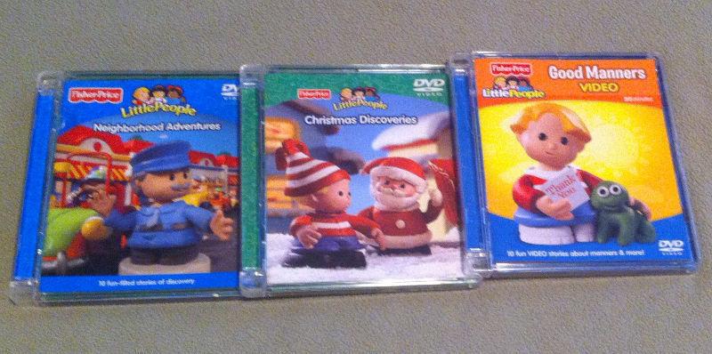 3 Fisher Price Little People DVDs