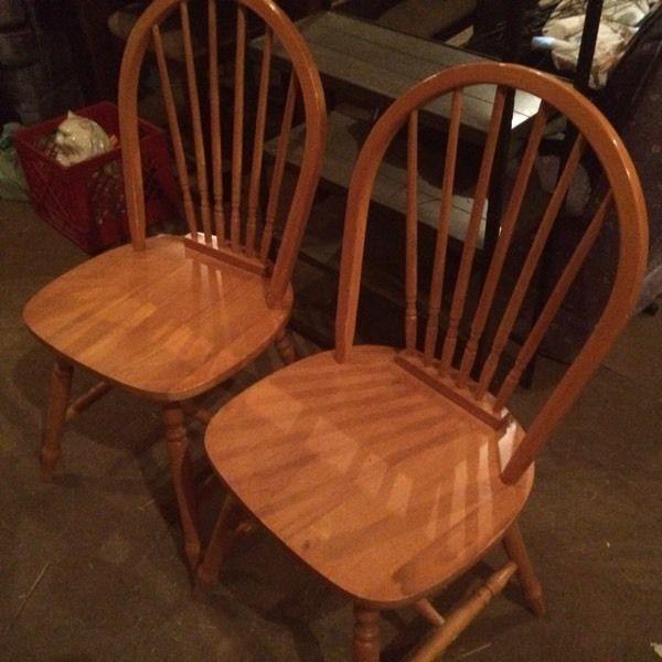 2 maple chairs