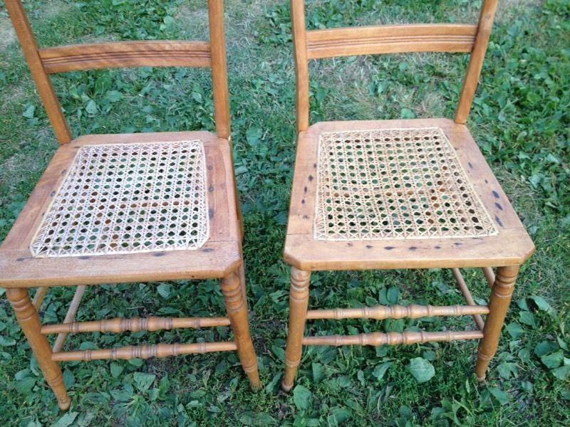 Antique Caned Side Chairs