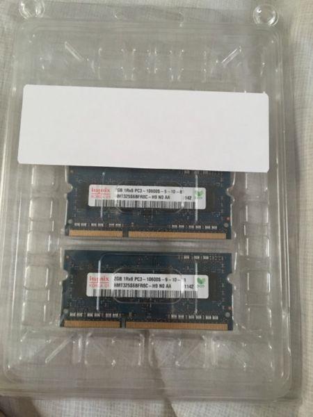 4GB (2x2GB) DDR3 Laptop RAMs for $20 Only