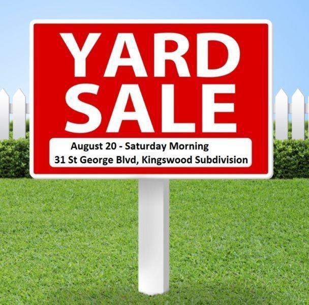 Yard Sale - Aug 20 Saturday Morning