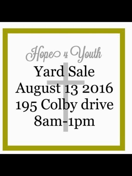 Yard Sale 195 Colby Drive! Lots of great items!