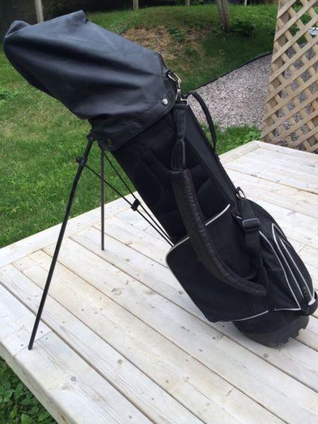 Golf clubs and bag