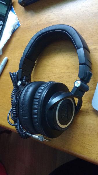 Like New Audio Technica ATH M50 Headphones
