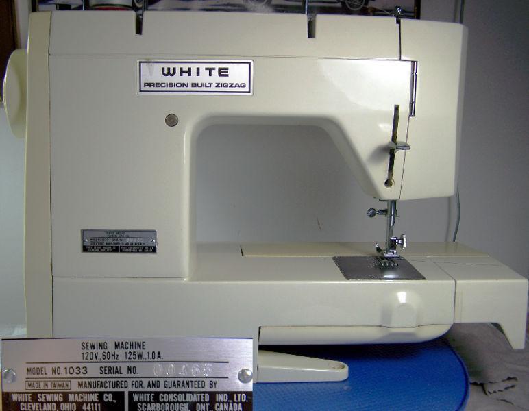 HEAVY DUTY WHITE PRECISION BUILT ZIGZAG SEWING MACHINE 1033
