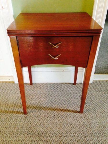 Vintage Hardwood Sewing Cabinet