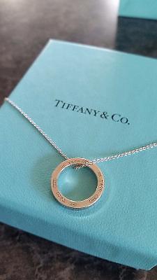 TIFFANY & CO. Sterling Silver 1837 Circle Pendant on 16