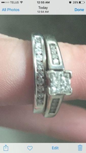Beautiful engagement and wedding ring set