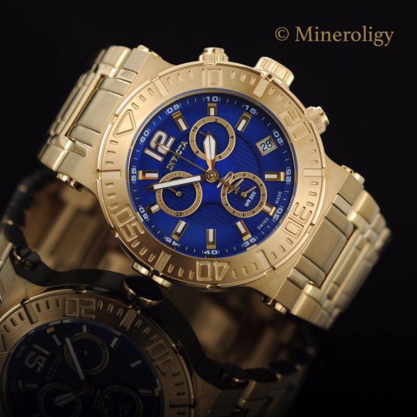 Brand New Swiss Made Invicta Reserve 18k Gold Plated Watch