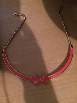 forever 21 pink bow necklace