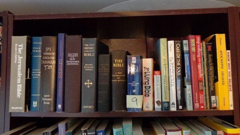 Rare Bibles for sale, $5 each - BOOK GARAGE SALE this weekend