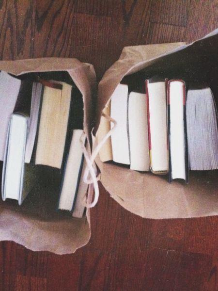 Grocery Bag full of Hardcover/ Softcover Books for Adults