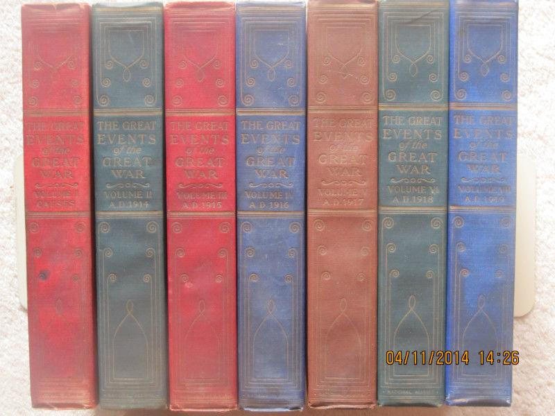 THE GREAT EVENTS OF THE GREAT WAR (1923) - 7 VOLS