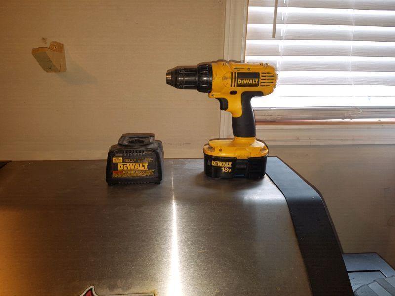 dewalt 18v drill ,battery and charger for sale