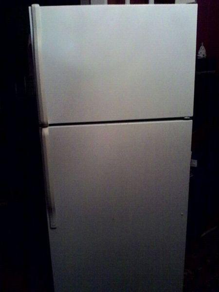 White refrigerator, regular size
