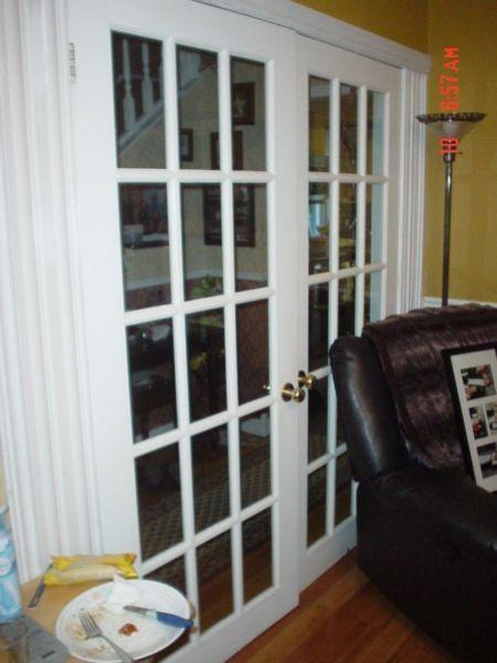 Two french doors with hardware,100.00 32