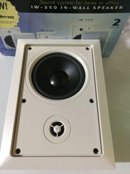 100 W in wall speakers. NEW