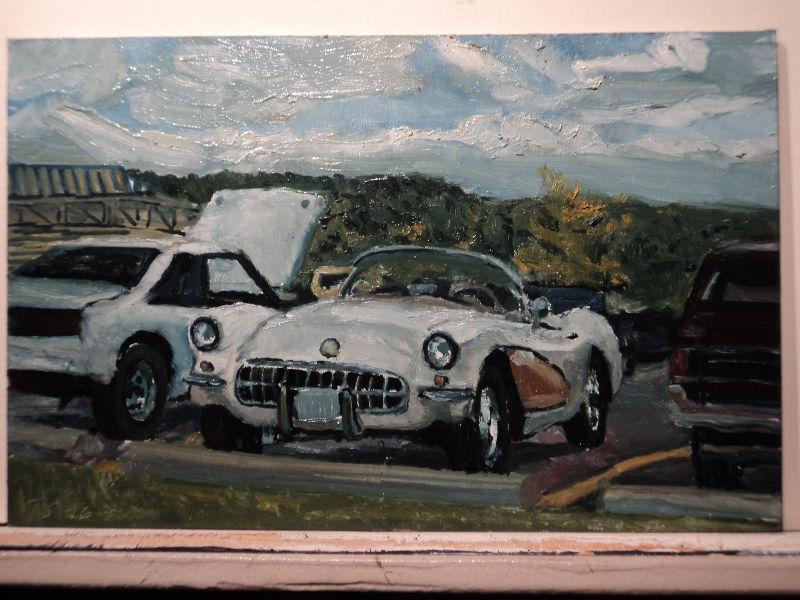 Classic car paintings