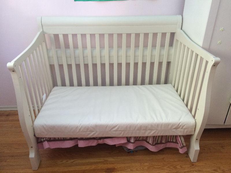 Baby crib, mattress & dresser