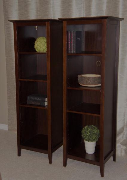 Solid Wood (5 Shelf) Shelving Unit / Bookcase - ONLY ONE LEFT