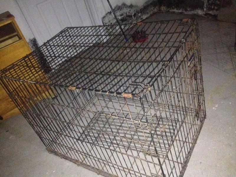 2 x large collapse able dog kennels and 2 small