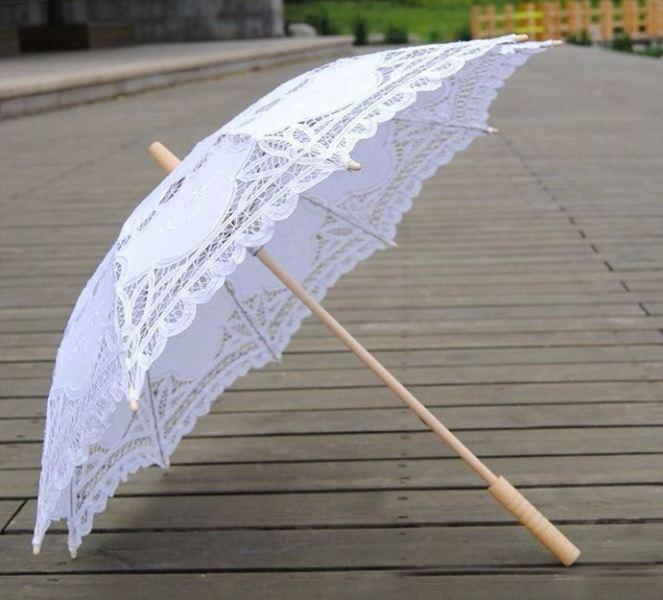 brand new Lace ivory Umbrella for wedding Bridal qty 4
