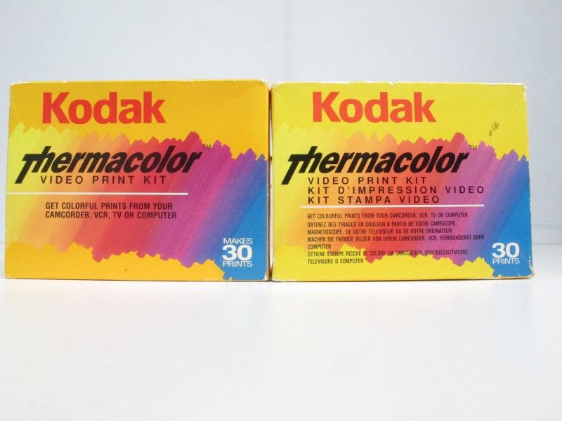 NEW LOT OF 2 - KODAK THERMACOLOR Video Print Kits(30 Prints/Box)