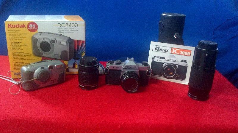 Pentax 1000SLR lenses and KODAK DC3400